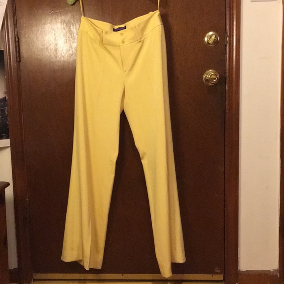Ralph Lauren Purple Label Yellow Silk Pants - Picture 3 of 4
